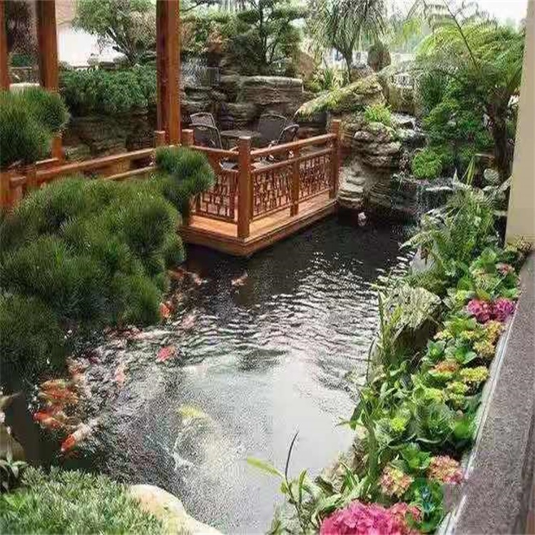 五原别墅庭院景观设计鱼池
